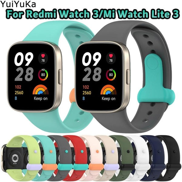 YuiYuKa Band for Redmi Watch 3 for Mi Watch Lite 3 Silicone Sport Soft Replacement Wristband Belt Bracelet Accessories Strap for XiaoMi Redmi Watch 3 Matron Inn