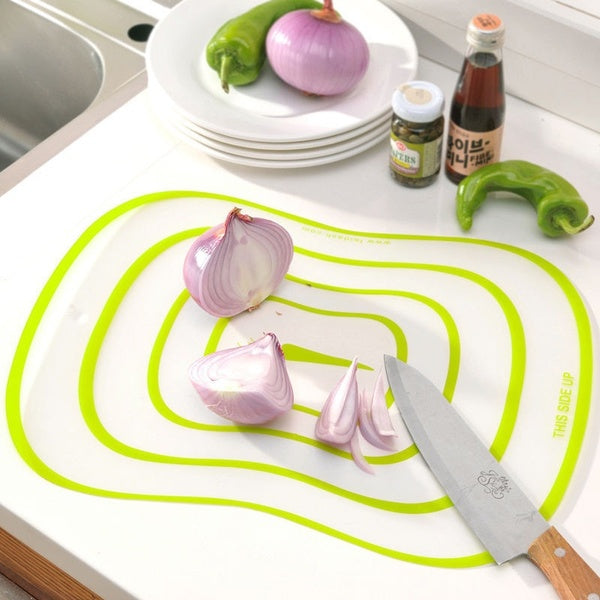 1 cuisine Flexible en plastique bloc de coupe planche à découper planche à pain antidérapant givré antibactéries bloc de coupe tapis de planche