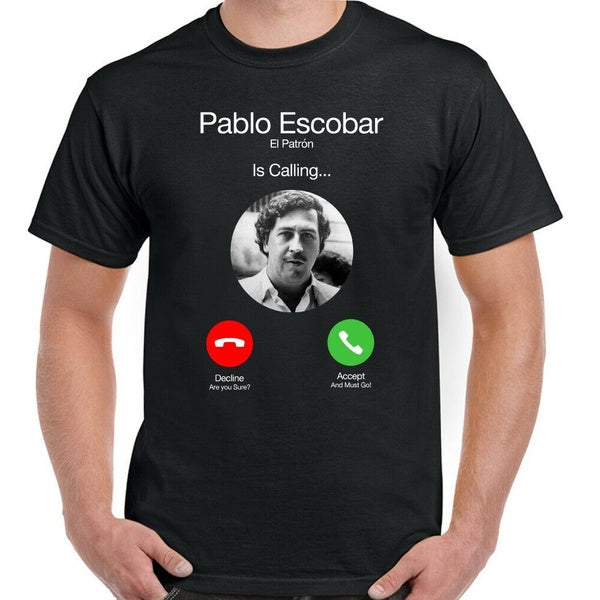 Pablo Escobar El Patron appelle T-shirt drôle pour hommes Narcos TV Show Drug Poster