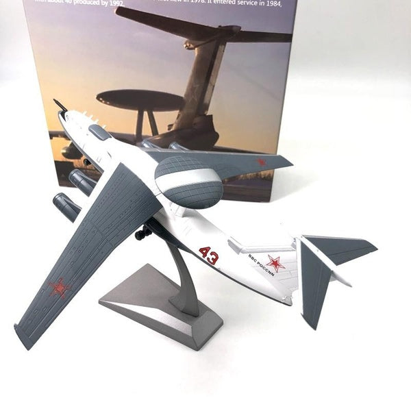 1:200 Scale Alloy Diecast Military Model Beriev A-50 Mainstay Early Warning Aircraft Model Plane Toy For Souvenir Collection Gift Home Office Decorat