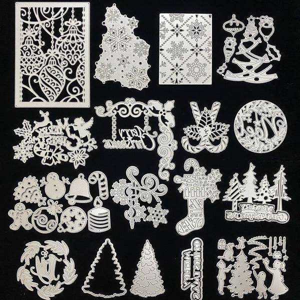 Christmas Xmas Cutting Dies Metal Stencil Paper Embossing Dies For DIY Scrapbooking Album Decoration Card Making Craft