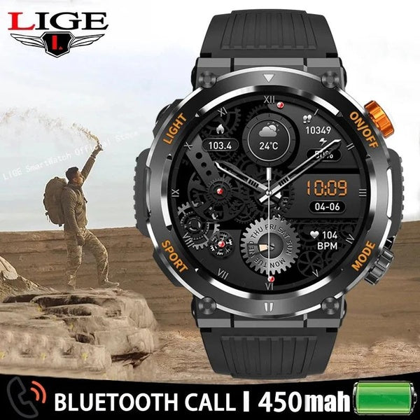 LIGE nouvelle montre intelligente hommes Sports de plein air Fitness Bracelet Bluetooth horloge d'appel étanche santé piste Smartwatch pour Android I