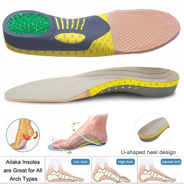 PVC Orthopedic Insoles Orthotics Flat Foot Health Insole Pad for Shoes Insert Arch Support Pad for Plantar Fasciitis