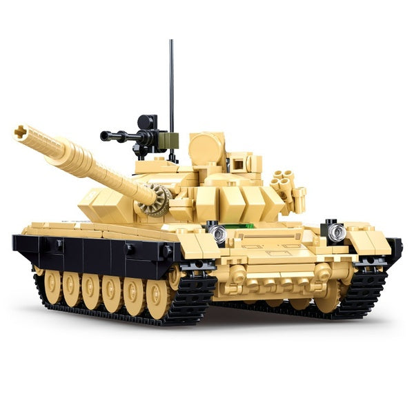 2 In 1 World War II Military Model T72B3-T72M1 Main Battle Tank Collection Ornament Building Blocks Bricks Toys Gifts