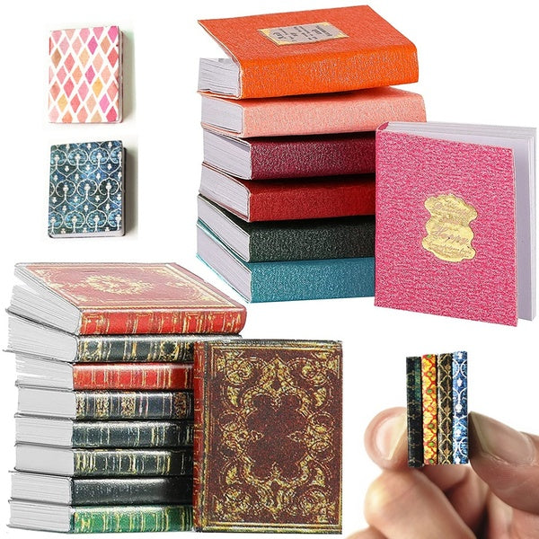 1:12 Dollhouse Mini Books-Novels-Notebooks-Magazines Dollhouse Accessories Miniatures Collection Toy