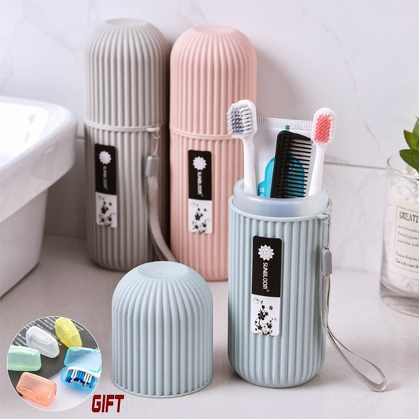 Portable Travel Toothbrush Toothpaste Holder Storage Case Box Organizer Household Storage Cup Outdoor Holder Bathroom Accessorie