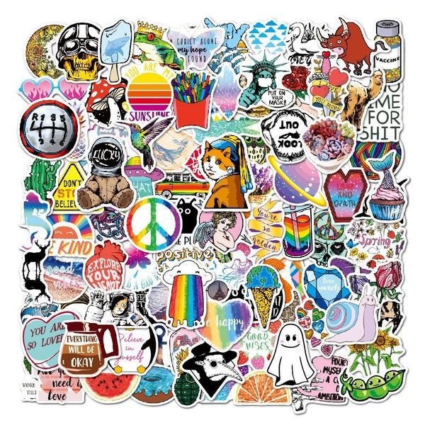 10-50-100pcs Mix Creative Stickers Aesthetic art Graffiti Stickers for DIY Luggage Laptop Motorcycle Sticker