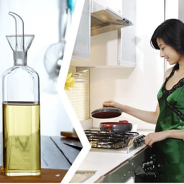 1PC bouteille d'épices en verre résistant aux hautes températures bouteille d'huile bouteille de vinaigre sauce soja vinaigre burette cuisine OK 0361