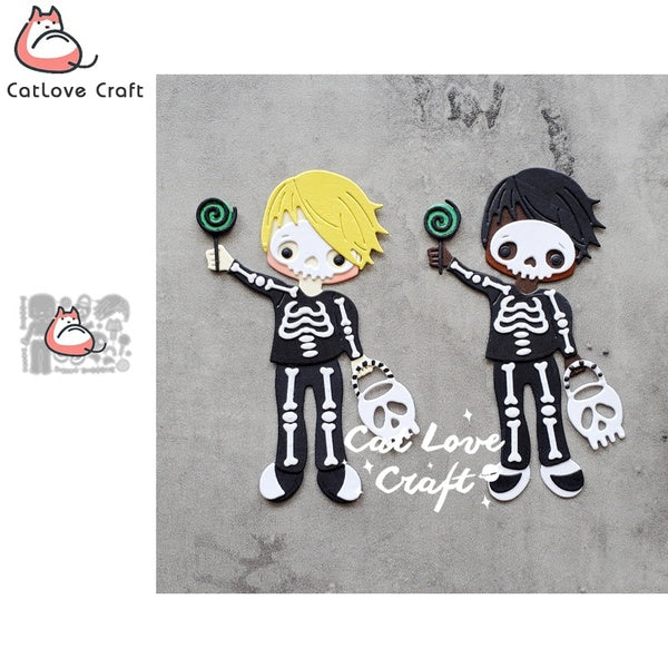 Catlove Halloween fantôme Costume métal coupe matrices Scrapbooking pochoir découpes fabrication de cartes artisanat gaufrage nouvelles matrices pour