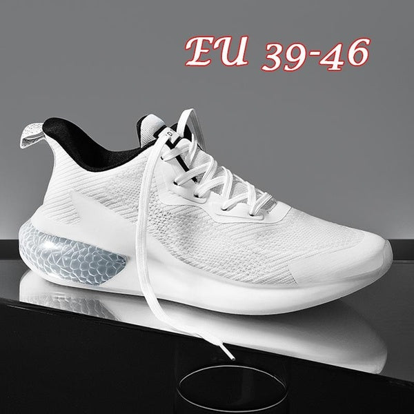 Simple Knitted Breathable Sneakers High Quality Sports Shoes Anti-slip Trail Running Shoes Fashion Tennis Shoes for Men