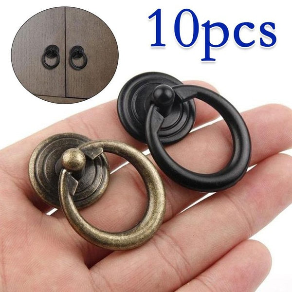 10 pièces Antique Bronze armoire tiroir boutons commode armoire meubles tire anneau poignée bijoux accessoires