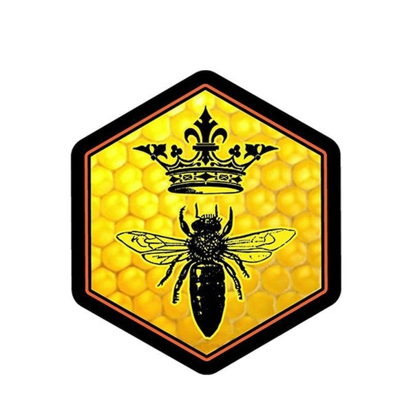 12cm x 10.6cm Queen Bee Decal Sticker Beekeeping Skep Beehive Honey Crown Vinyl Decal 3D Car Styling Car Stickers
