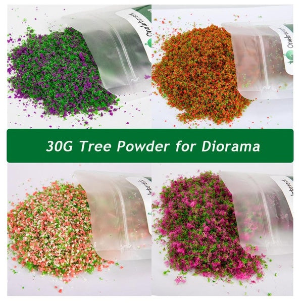30G Miniature Artificial Model Static Flower Tree Foliage Train Railway Grass Powder For Diorama Model Building Layout