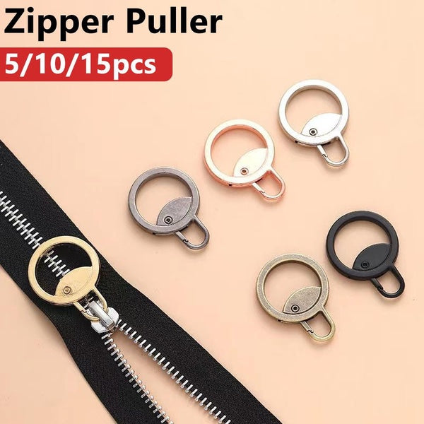 5-10-15 pièces universel tirette instantanée curseur extracteur bricolage remplacement fermeture éclair Kits de réparation pour boucle cassée fermetu