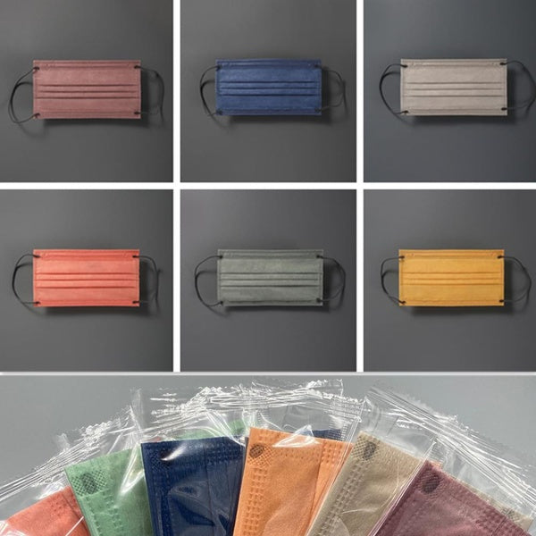 Disposable Face Masks For Women & Men 4 Ply Morandi Colors Mask For Adults - 20 PCS Individually Wrapped