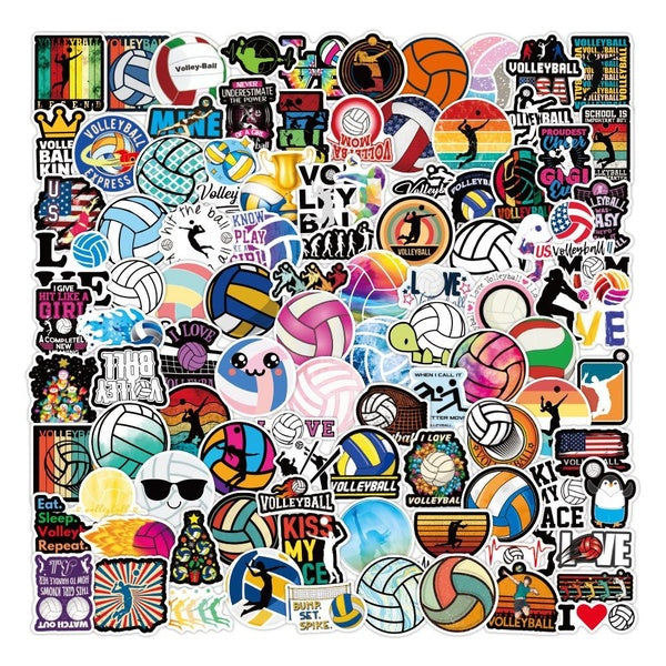 15-50pcs Sports Friends Volleyball Stickers Graffiti Stickers for DIY Luggage Laptop Skateboard Motorcycle Bicycle Stickers