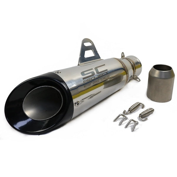 51MM Universal motorcycle modification Accessories Exhaust Muffler Tail Pipe Slip On Street Length:300mm