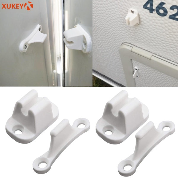 XUKEY 2pcs Camper Door Retainer Catch Caravan Motorhomes Boat RV Stopper Clip Stay Holder Latch RV Motorhome Boat Replacement Parts
