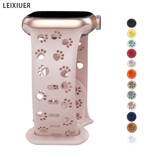 LEIXIUER Silicone Band for Smart Watch Ultra 2-Ultra 49mm 10 46mm 9 8 7 45mm 41mm for SmartWatch Series Se 6 5 4 3 2 1 44mm 40mm 38mm 42mm Printing E