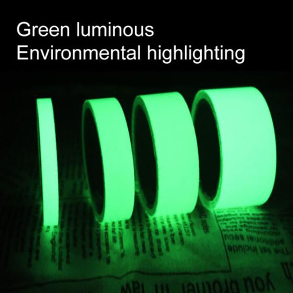10mm,15mm,20mm,25mm,30mm x 3M-Roll Luminous Tape Self-adhesive Glow In The Dark Safety Stage Home Decorations Warning Tape []