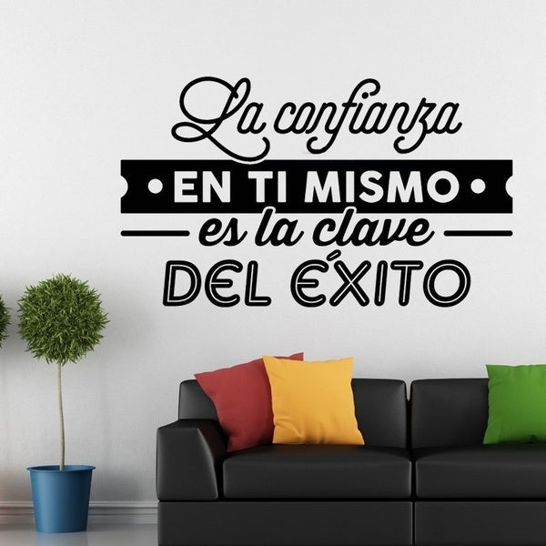 2018 NEW Vinyl Wall Stickers Spanish Quote Letterings Wall Decals