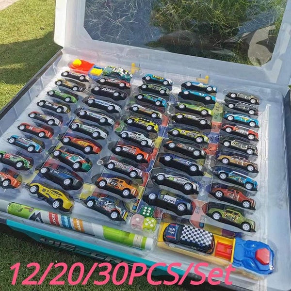 Children Stunt Car Model Alloy Body Pull Ejection Jumping Mini Cars Simulation Diecast Vehicle Collectible Toys For Kids Gift Set