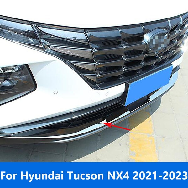 Fit For Hyundai Tucson NX4 2021 2022 2023 2024 Stainless Steel Front Bumper Lip Trim Body Kit Spoiler Splitter Protector 3pcs-set