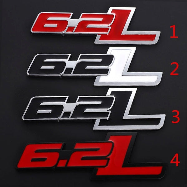 6.2L logo Car Stickers Emblem Auto Trunk Badge Decals