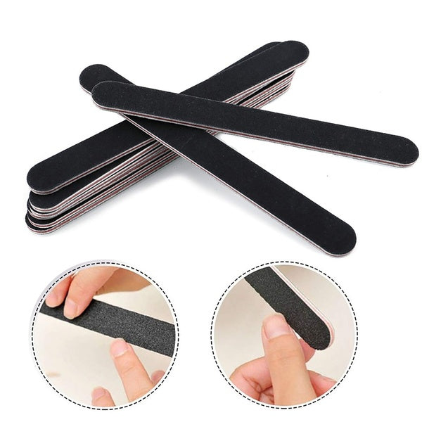 5-10 Pcs Professional Nail File 100 150 180 240 Grit Unhas De Gel Nail Files Sandpaper Moon Style Acrylic Nail File Art Tools