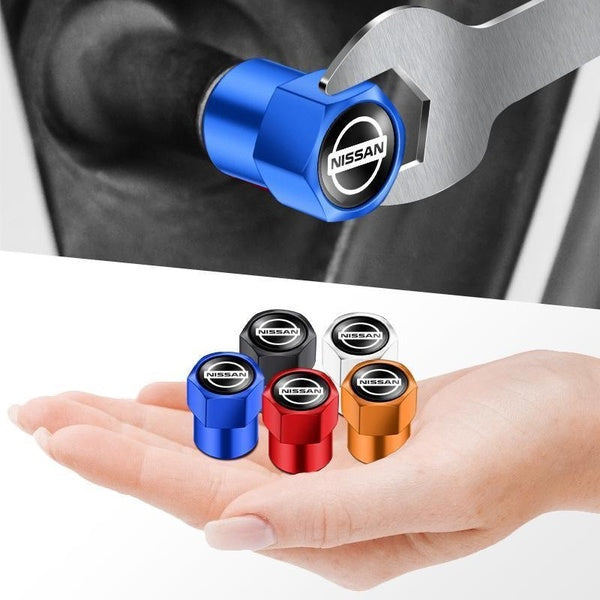 4Pcs-set Car Logo Wheel Tire Valve Stem Caps Cover For Nissan Nismo X-trail Almera Qashqai Tiida Patrol Y62 Teana J32 Skyline V36