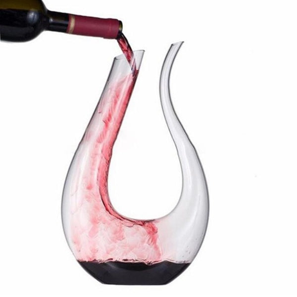 1PC 1500ML Wine Decanters Carafe Set Luxury Handmade Glass Red Wine Brandy Champagne Glasses Decanter Bottle Jug Pourer Aerator JS 1102