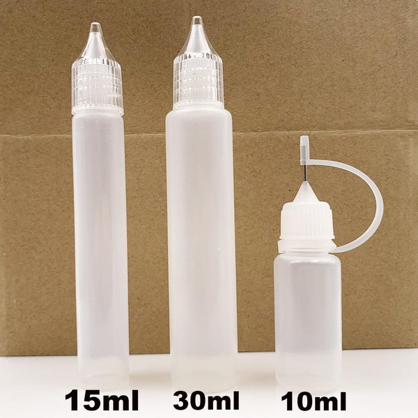 2pcs-lot Needle Squeeze Bottles 10ml-15ml-30ml White Plastic Glue Applicator for Paper Quilling DIY Scrapbooking Paper Craft