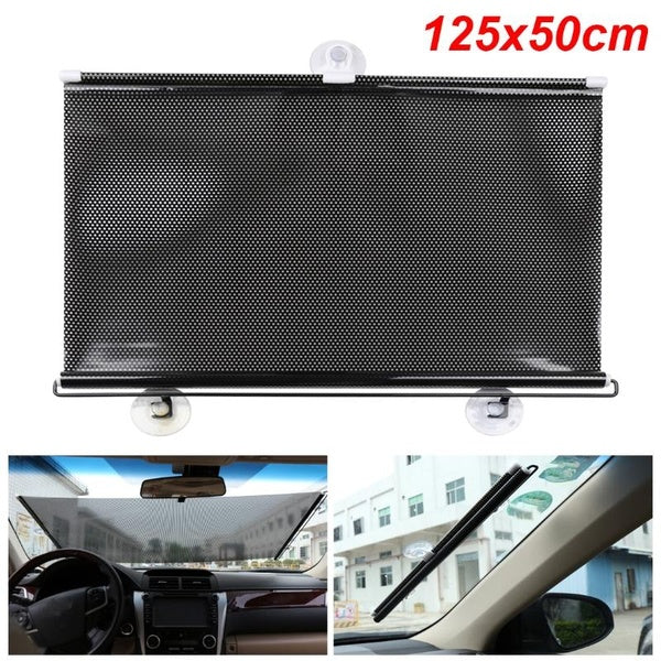 Car Sunshade Sun Visor Protector Auto Front Rear Windshield Side Window Shade Block Interior UV Protective Curtains 125x50cm