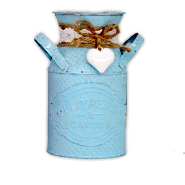 Vase à fleurs en métal, vase de cruche vintage, pot de fleur créatif pour la décoration de salon à la maison