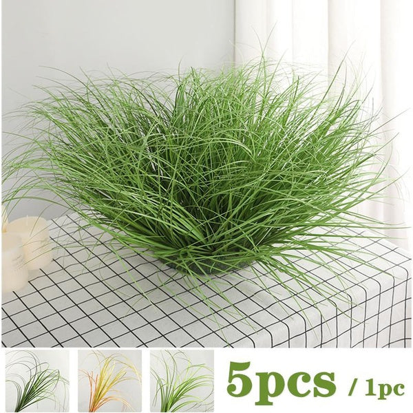 Fake Plants Fern Grass Wedding Wall Outdoor Greenery Decor Green Leaf Artificial Flowers Plastic Plante for Home Garden Decoration