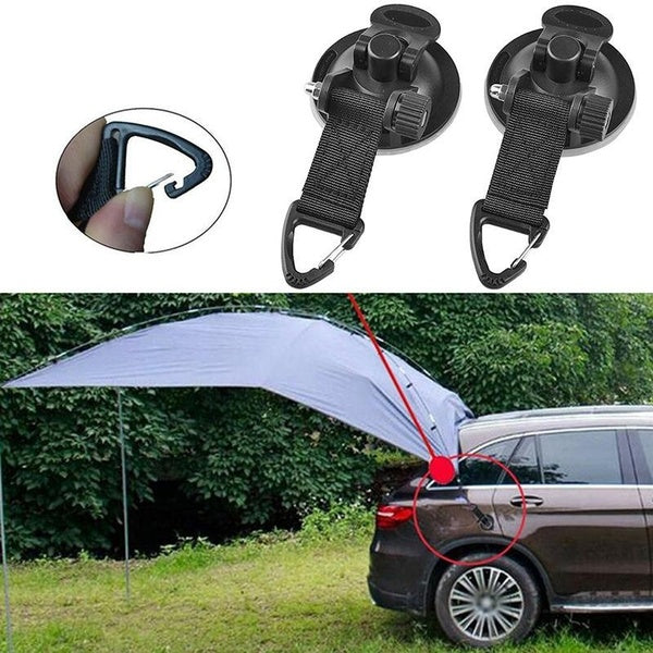 2-4pcs Suction Cup Anchor Securing Hook Tie Down Car Truck Camping Tent Suction Cups Buckle Fixed Hook Suction Cup Accessory