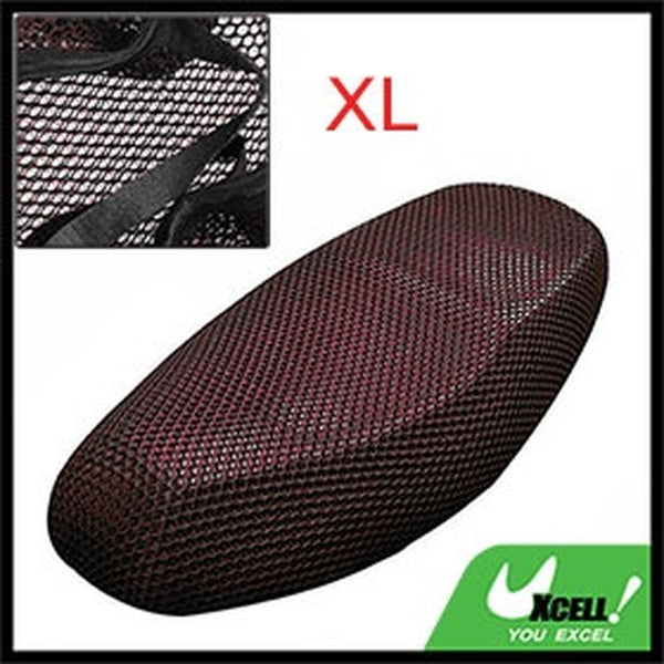 XL Red Black Motorcycle Net Seat Cover Breathable Protector Cushion for Yamaha
