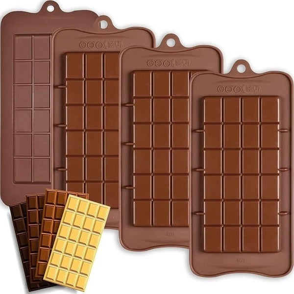 1PC Silicone Chocolate Mold DIY Fondant Patisserie Candy Bar Mould Cake Maker Decoration Home Kitchen Bakeware Accessories