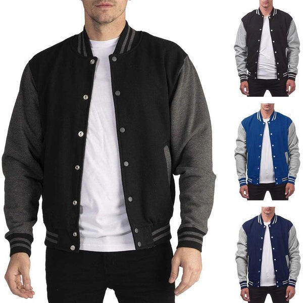 Veste de baseball décontractée pour hommes Manteau de sport et de mode décontracté