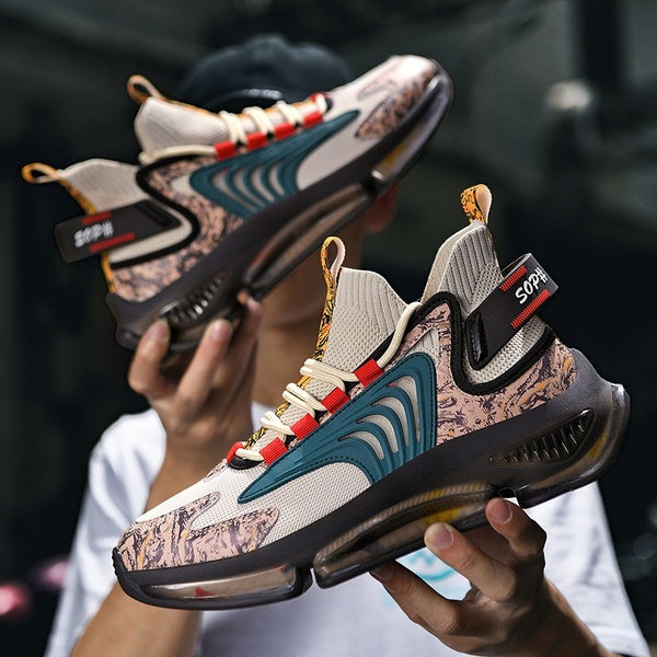 Men's Socks Shoes Casual Shoes High Top Thick Soled Running Shoes Sneaker Women Sports Breathable Shoes