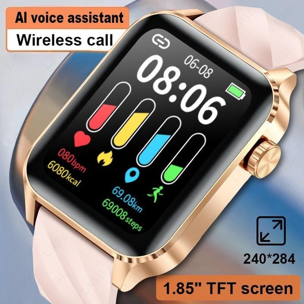 Nouveau 1,85 "HD mode IP68 étanche montre intelligente femmes Bluetooth appel Sport femmes Bracelet Fitness moniteur de santé dames Smartwatch pour l