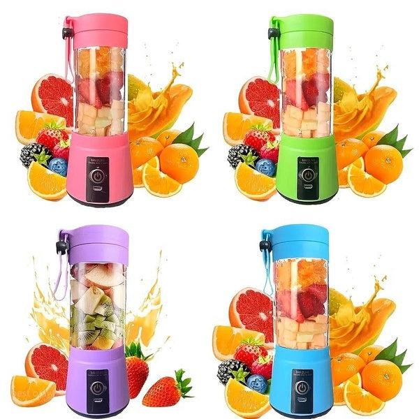 1pc 380ML Portable Blender With Blades Rechargeable USB Personal Size Blender For Shakes And Smoothies Traveling Fruit Veggie Juicer Cup