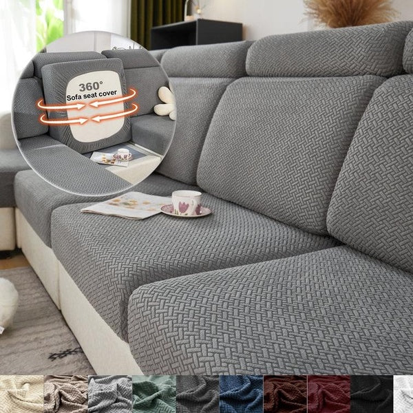 Stretch Sofa Cushion Covers Thick Textiles Home Decoration Chair Sofa Seat Cushion Cover Furniture Protector Couch Cover Replacement Slipcover for Li