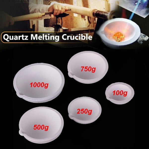 1PC 100g 250g 500g 750g 1000g DIY Handmade Jewelry Ornaments Casting Crucible Bowl Quartz Silica Melting Dishes Makeing Tools Accessories [ Matron Inn