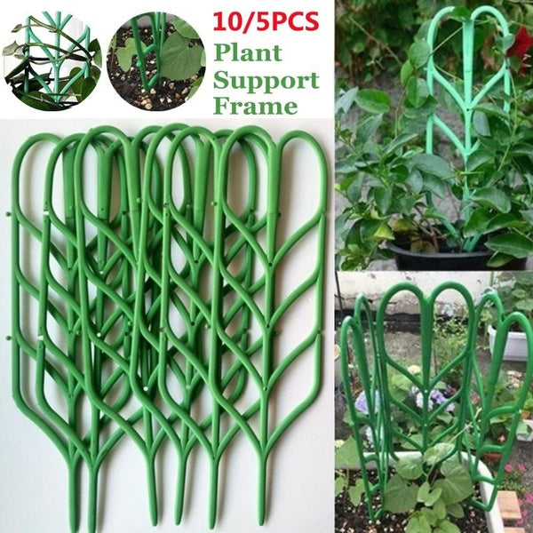 10-5pcs Leaf Shape Plastic PlantClimbing Potted Plant Support Home Indoor Gardening Tool for Climbing Plants Potted Plant Support Rack