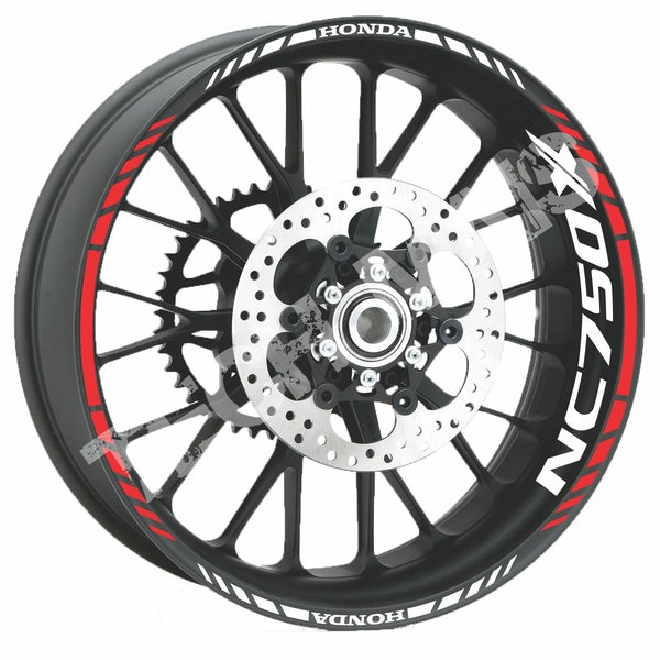 Set Stickers Reflective from NC750X Rim stickers Decal NC 750 X Wheel