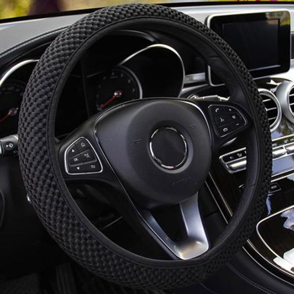 1pc "Ice Silk Universal 38CM Steering Wheel Cover: Non-Slip, Wear-Resistant Car Upgrade