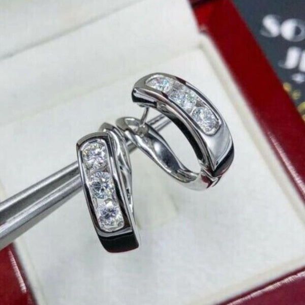 Mini Small Earrings 925 Sterling Silver Diamond Huggie Earrings for Women Minimalist Accessories Matron Inn