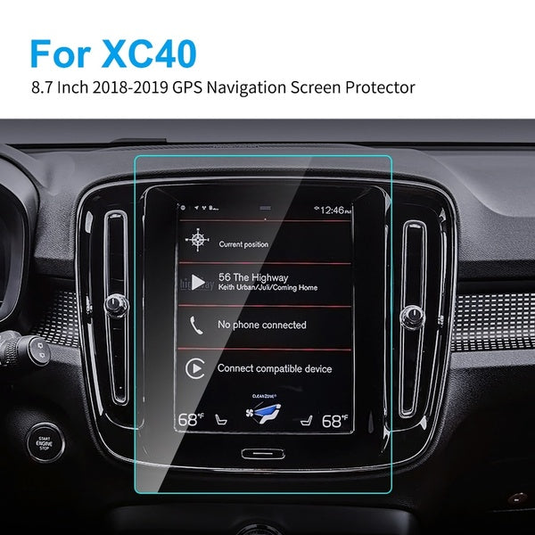 8,7 pouces HD Clear Touch Screen Protector Car GPS Navigation Film de verre trempé pour Volvo XC40 XC 40 2018 2019 Accessoires de voiture