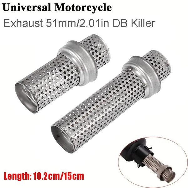 51mm Universal Motorcycle Exhaust Escape Modified DB Killer Silencer Reduce Noise For Racing Muffler Length 10.2-15cm